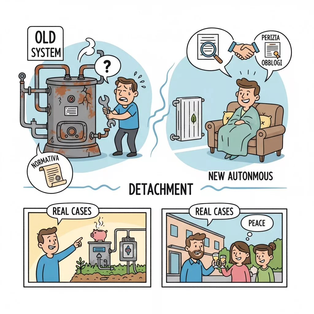 distacco riscaldamento centralizzato
