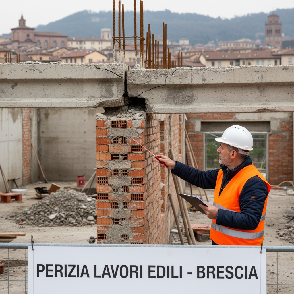 perizia lavori edili male eseguiti Brescia